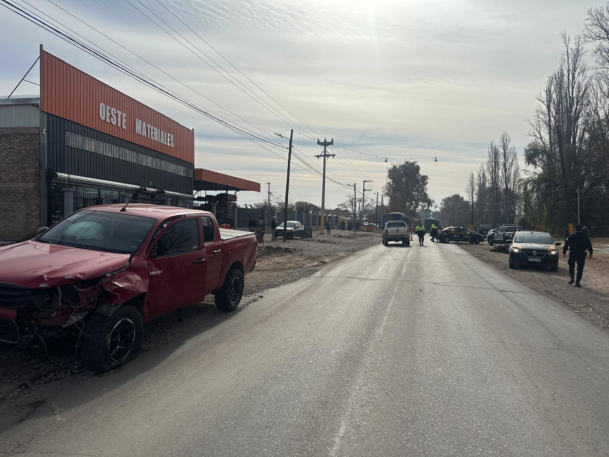 El accidente ocurrió entre ruta 15 y calle Maipú de Luján de Cuyo El accidente ocurrió entre ruta 15 y calle Maipú de Luján de Cuyo