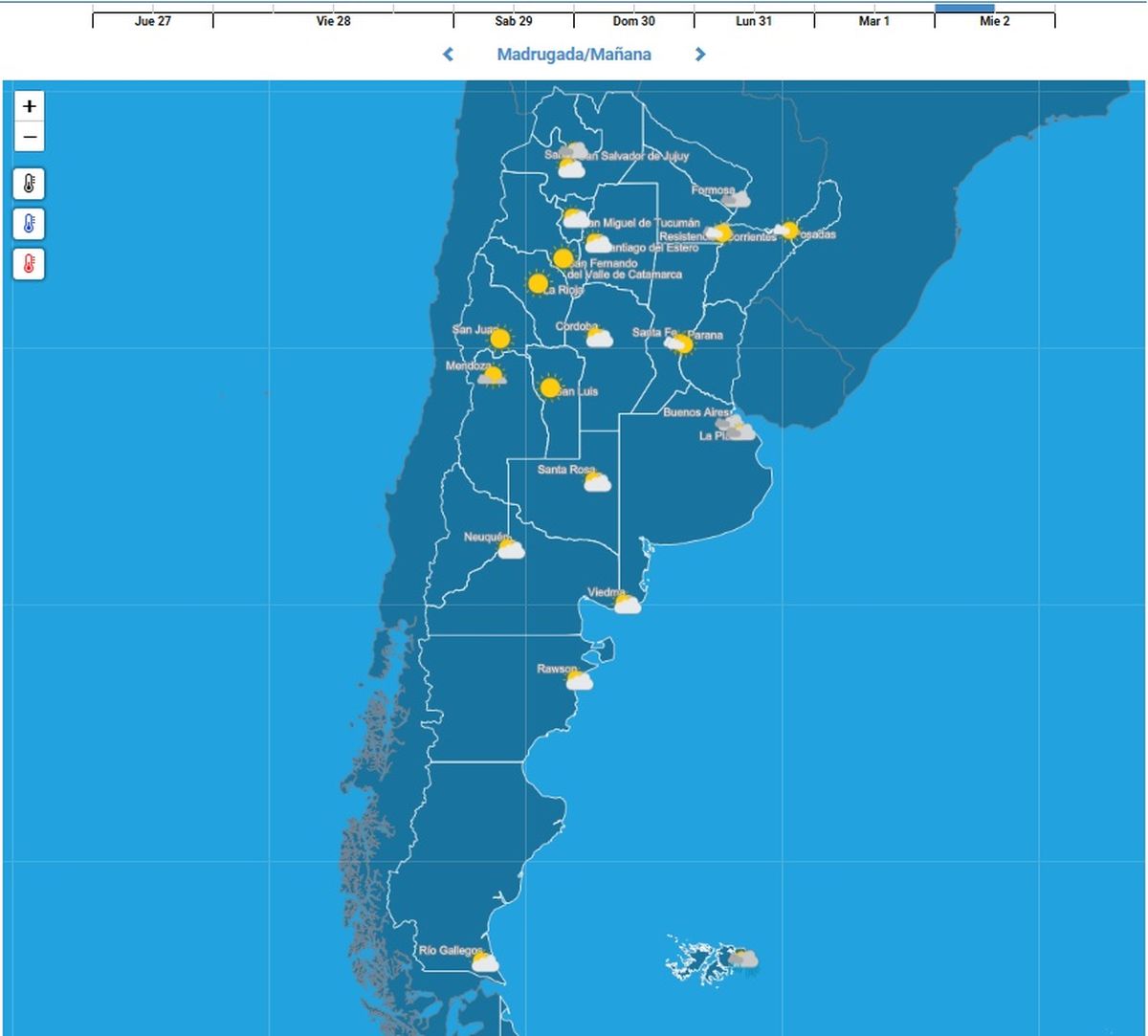 Habrá una gran variación de clima a lo largo del país Fuente: SMN Habrá una gran variación de clima a lo largo del país Fuente: SMN