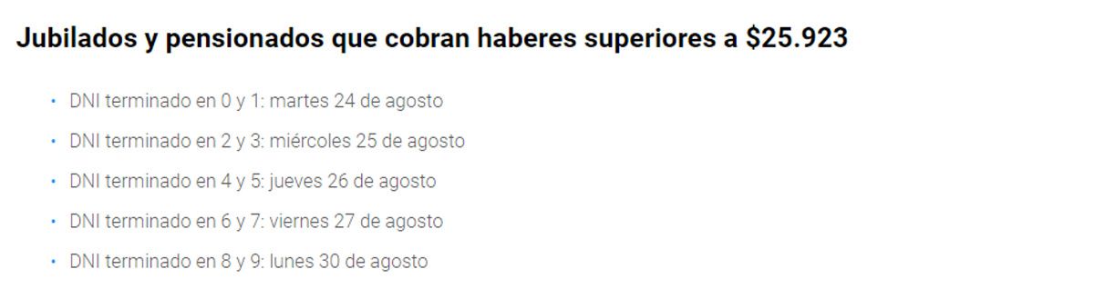 Calendario de pago de agosto de ANSES: Jubilados y pensionados cobrarán con sus haberes un bono extra