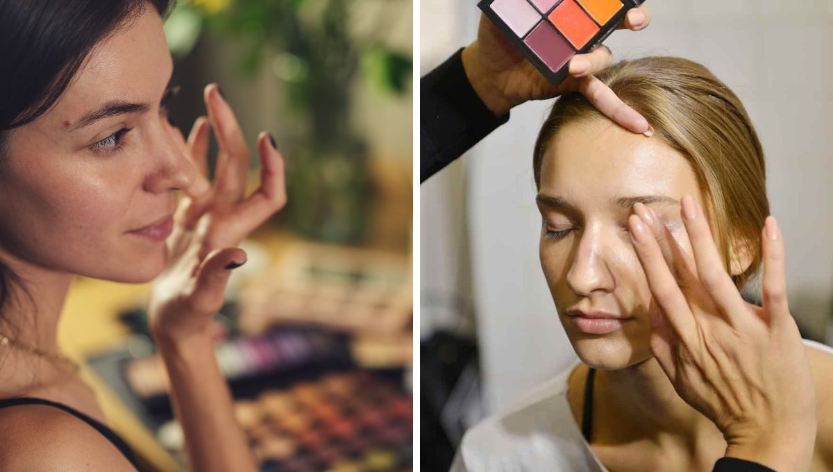 Algunos productos de maquillaje lucen mejor cuando los aplicamos y difuminamos con los dedos