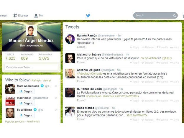 Ya se puede ver el nuevo diseño de Twitter