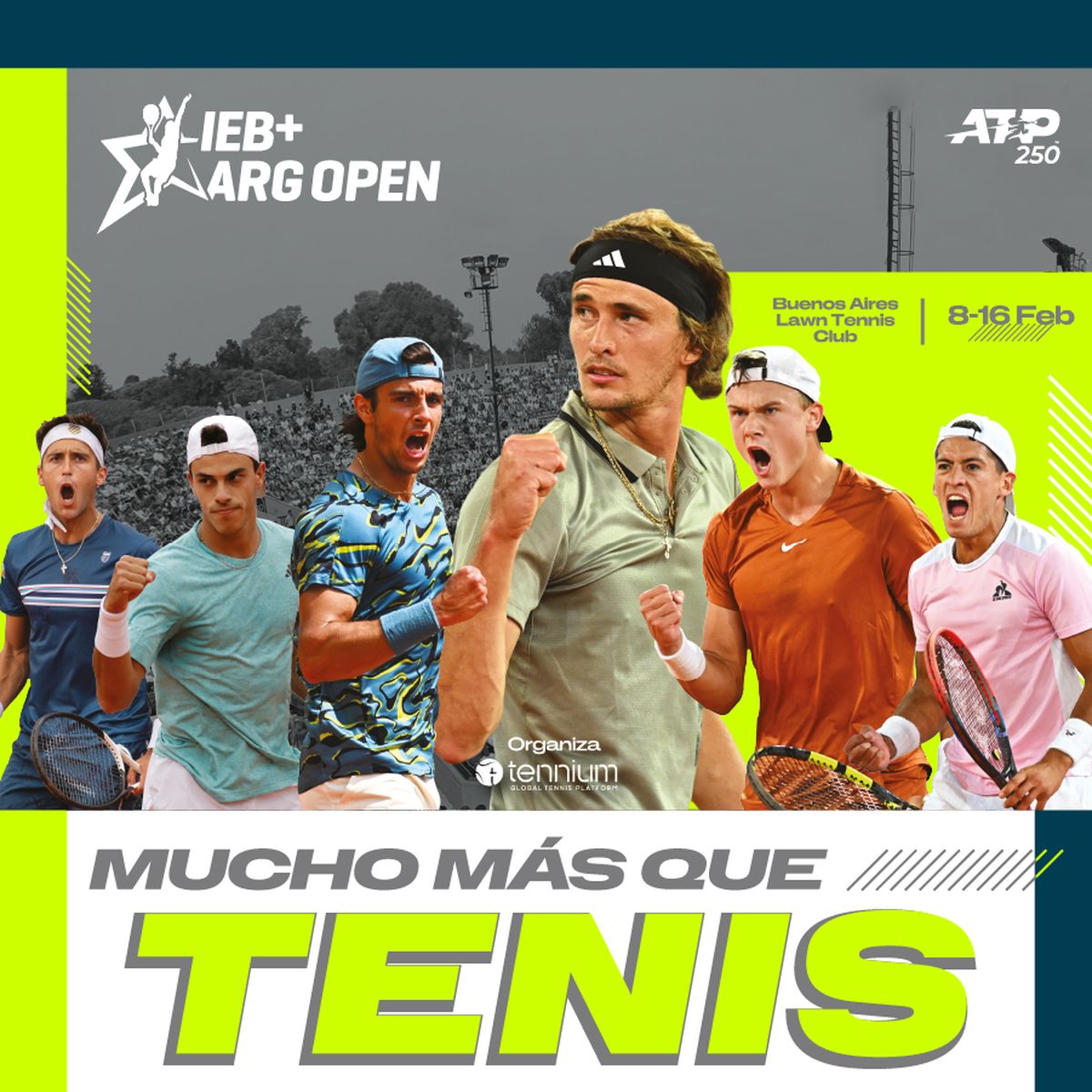 Algunas de las figuras del cuadro principal del Argentina Open. Algunas de las figuras del cuadro principal del Argentina Open.