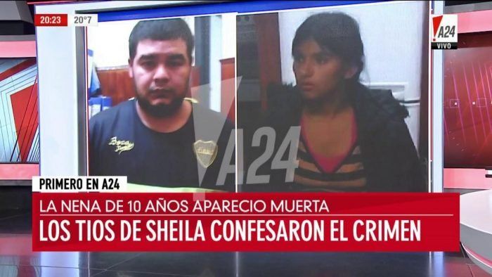 Los tíos de Sheila confesaron que mataron a la nena de 10 años