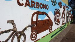 Presentaron un mural con 270 kilos de residuos eléctricos y electrónicos en Godoy Cruz