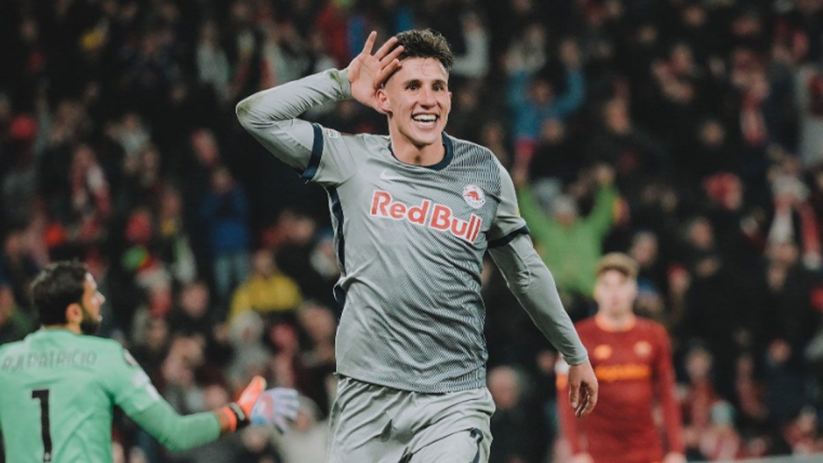 Nicolás Capaldo fue el héroe del triunfo del Salzburgo ante la Roma de Paulo Dybala, por la Europa League