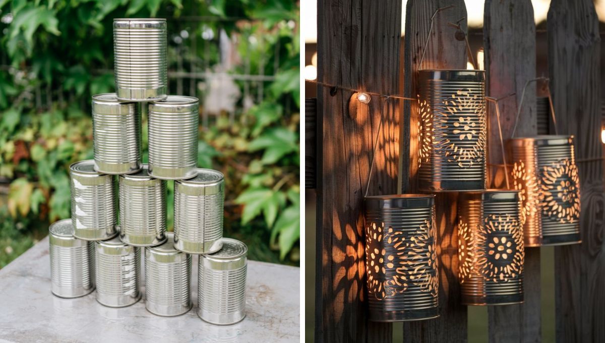 Usando latas de gaseosa o conserva y un tornillo, aprendé a hacer hermosos fanales para iluminar tus espacios