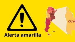 La región de Cuyo se encuentra en alerta amarilla.