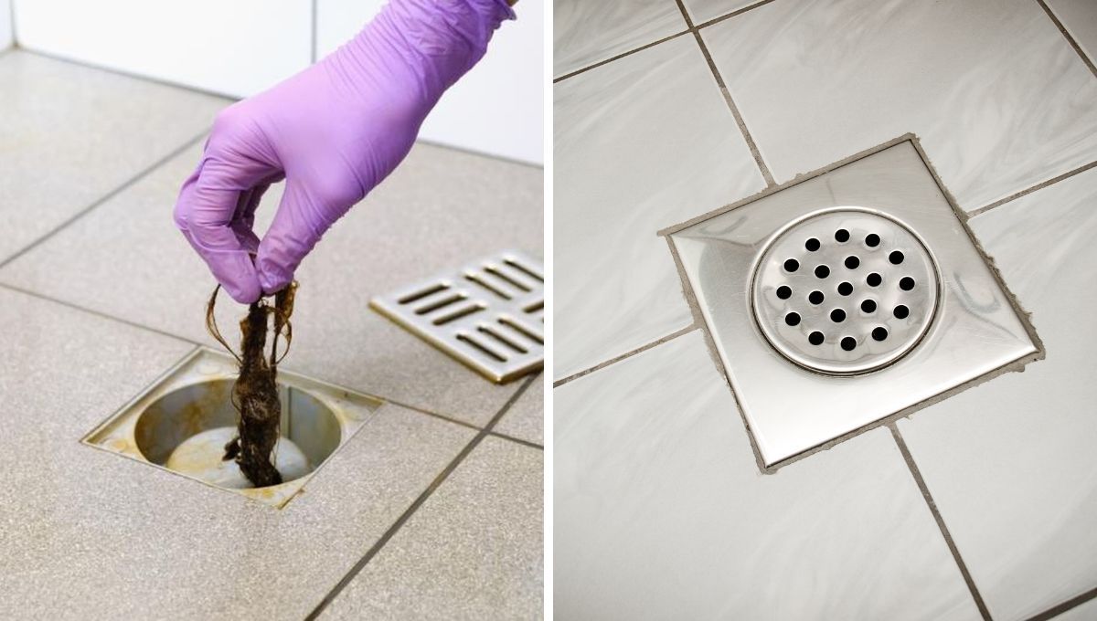 El resumidero o desagüe del baño acumula pelos, restos de jabón, etc.&nbsp;