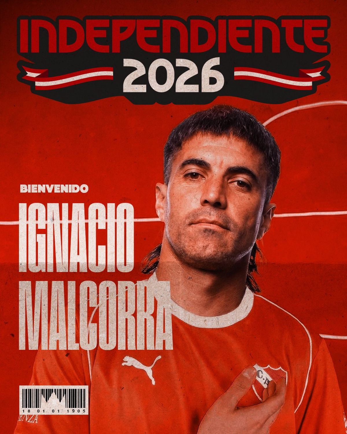 Independiente presentó a Ignacio Malcorra tras su salida de Rosario Central.