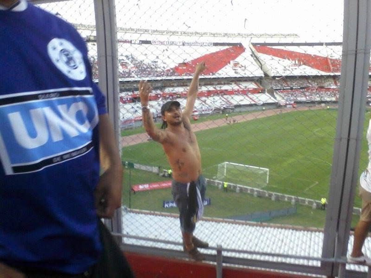 En 2011, viendo a la Lepra en el estadio Monumental.