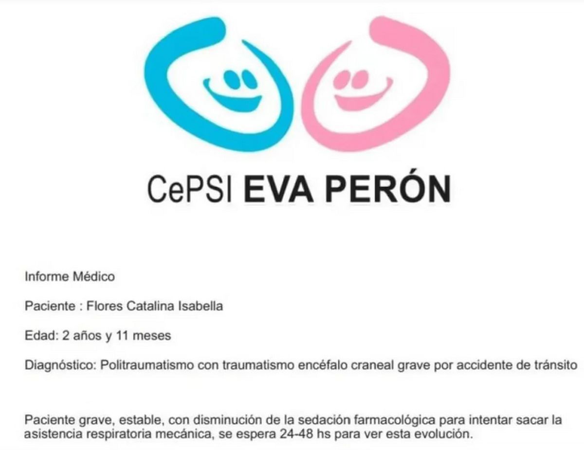 Catalina, la hija de Huguito Flores, continúa internada en terapia intensiva. Catalina, la hija de Huguito Flores, continúa internada en terapia intensiva.