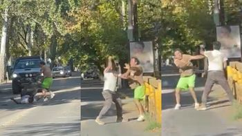 Dos hombres protagonizaron una salvaje pelea en las calles de Mendoza