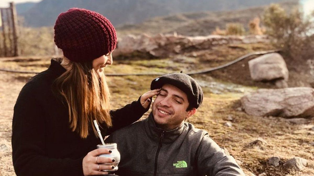 Coronavirus en Mendoza: Facundo Prieto y su esposa, en tiempos mejores