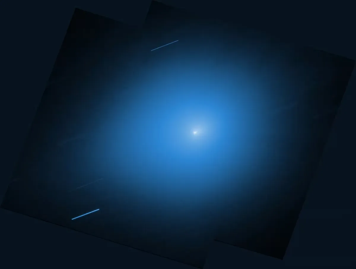 El cometa fue fotografiado por el telescopio Hubble. El cometa fue fotografiado por el telescopio Hubble.