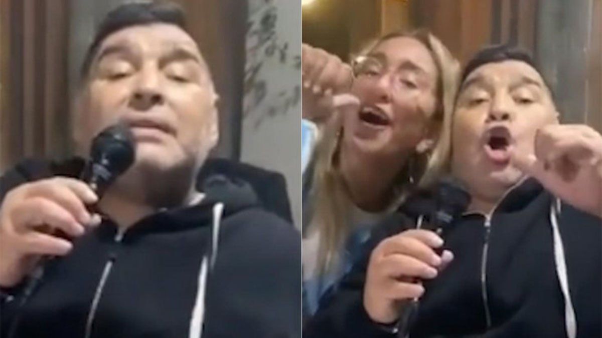 El video de Maradona haciendo karaoke, meses antes de morir