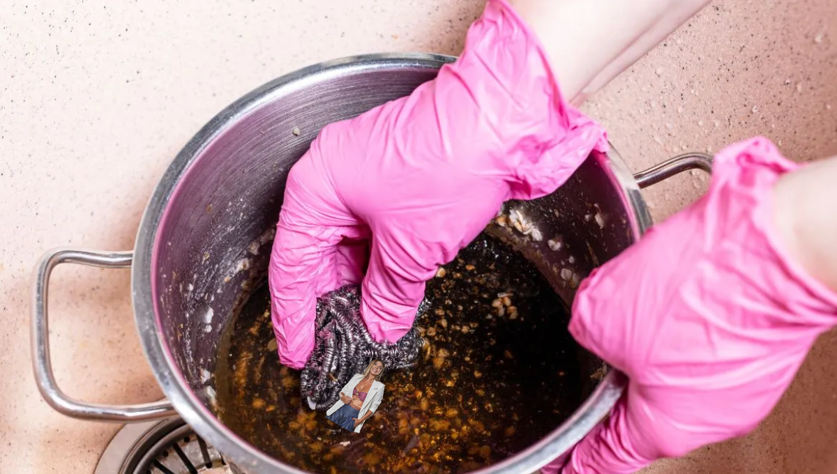 Usando solo 5 ingredientes, aprende a limpiar una olla quemada. Usando solo 5 ingredientes, aprende a limpiar una olla quemada.
