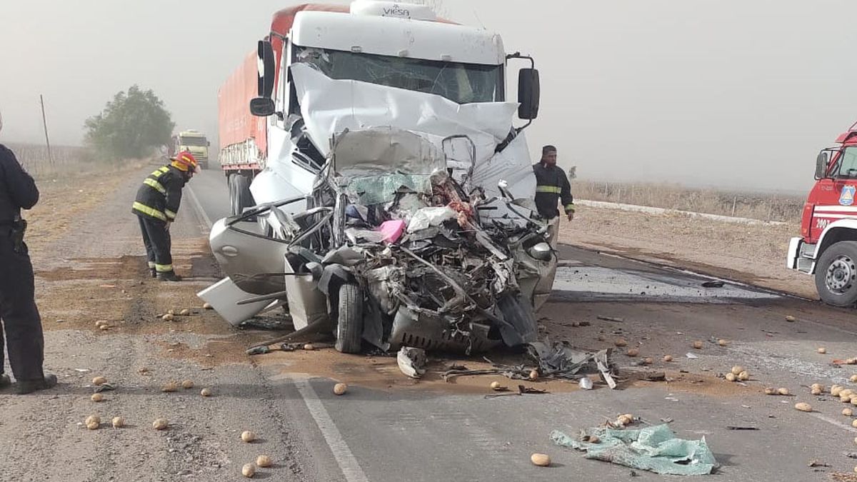 La foto del accidente que se produjo en Zona Este en medio del Zonda.