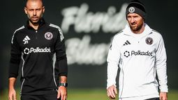 Javier Mascherano y Lionel Messi.