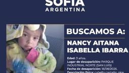 buscan a una nena de 3 anos desaparecida en san luis: su familia es oriunda de mendoza