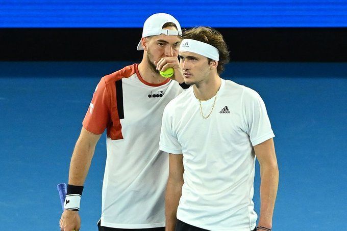 Zverev-Struff, el dobles alemán que elimino a Djokovic de la ATP Cup.