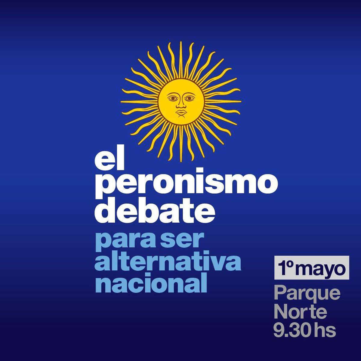 El peronismo que se reunió este 1º de Mayo en Parque Norte utilizó este logo para explicar cuál fue la intención del encuentro. El peronismo que se reunió este 1º de Mayo en Parque Norte utilizó este logo para explicar cuál fue la intención del encuentro.