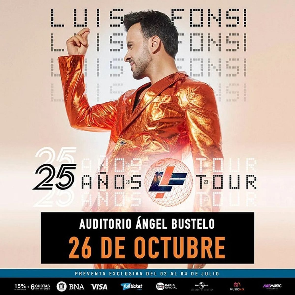 El puertorriqueño celebra los 25 años de su carrera con un tour muy especial. El puertorriqueño celebra los 25 años de su carrera con un tour muy especial.