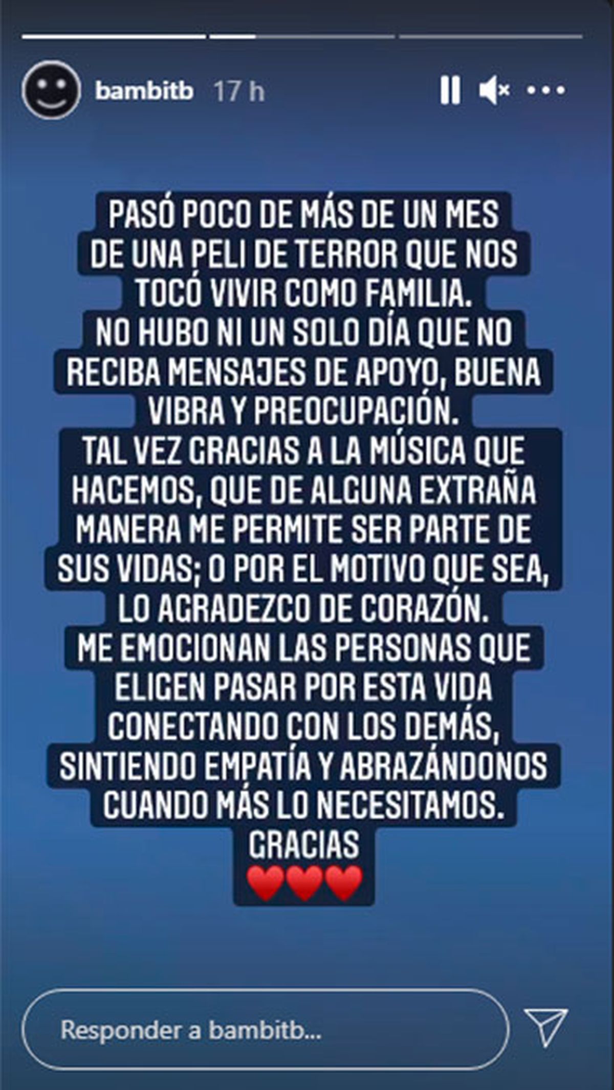 Chano y su primera foto en el centro de rehabilitación