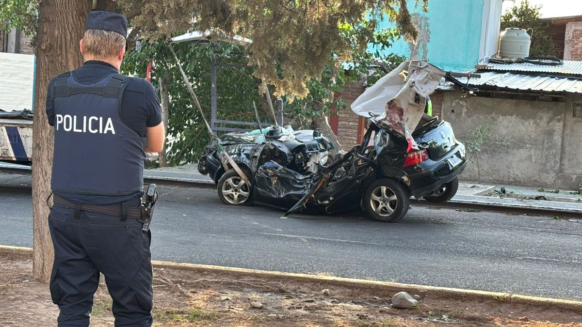 El auto tuvo que ser desincrustado del árbol, ya que la colisión fue violentísima. El auto tuvo que ser desincrustado del árbol, ya que la colisión fue violentísima.