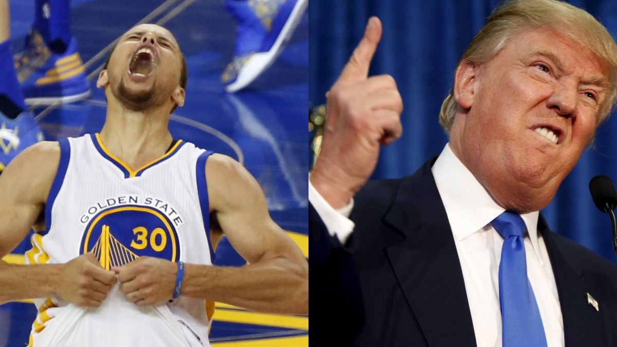 Un enfrentamiento impensado: Curry y Trump.