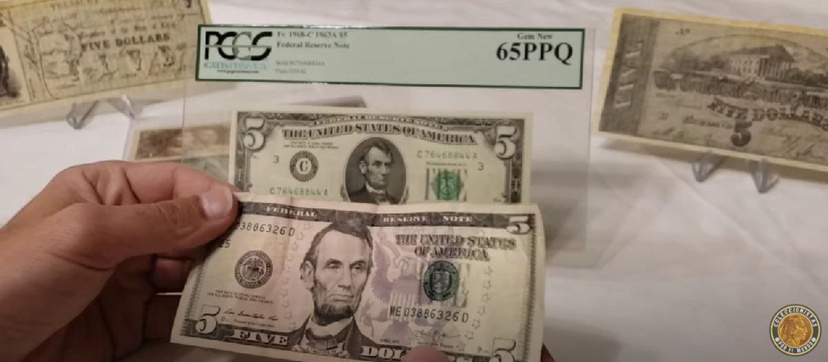 Numismática: billetes de 5 dólares que valen una fortuna. Numismática: billetes de 5 dólares que valen una fortuna.