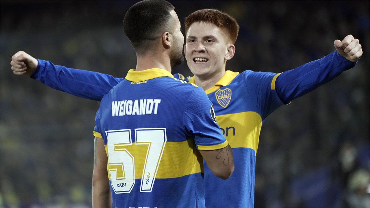 Marcelo Weigandt y Valentín Barco, dos de los buenos valores que tiene Boca.