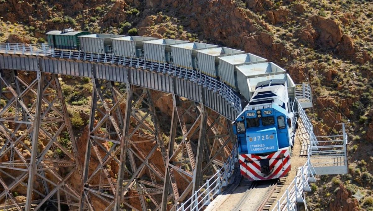 En 1996, una formación encabezada por la locomotora GT22 9702 cayó cerca de 100 metros al vacío en medio de intensas nevadas. Foto ilustrativa: Trenes Argentinos&nbsp;
