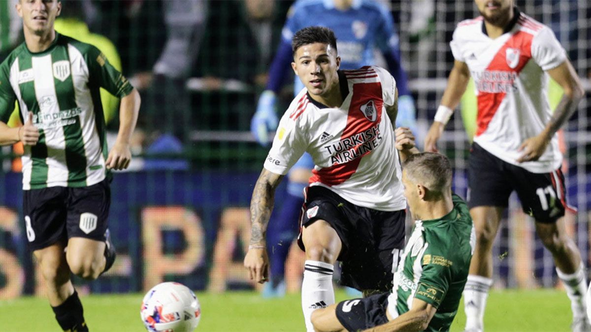 Enzo Fernández fue nuevamente importante en el triunfo de River.
