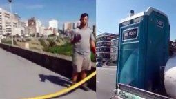 Denunciaron que arrojaron desechos de baños químicos al mar
