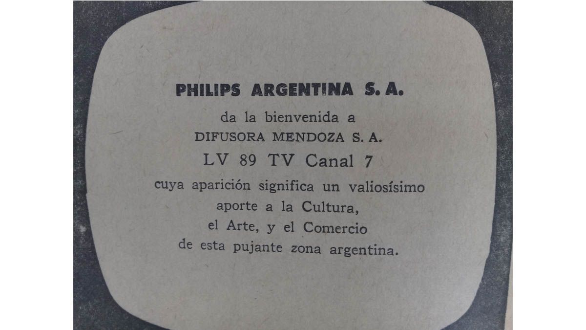 Philips Argentina, una de las marcas de televisores de Argentina, felicita a Canal 7 por su inauguración.