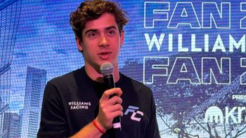 Franco Colapinto llegó a Las Vegas y habló de todo en la Fan Zone de Williams