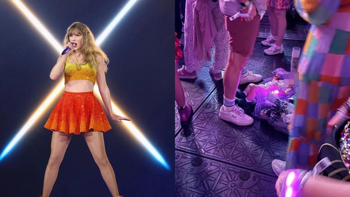 Una fan de Taylor Swift dejó a su bebé en el suelo para ver el concierto