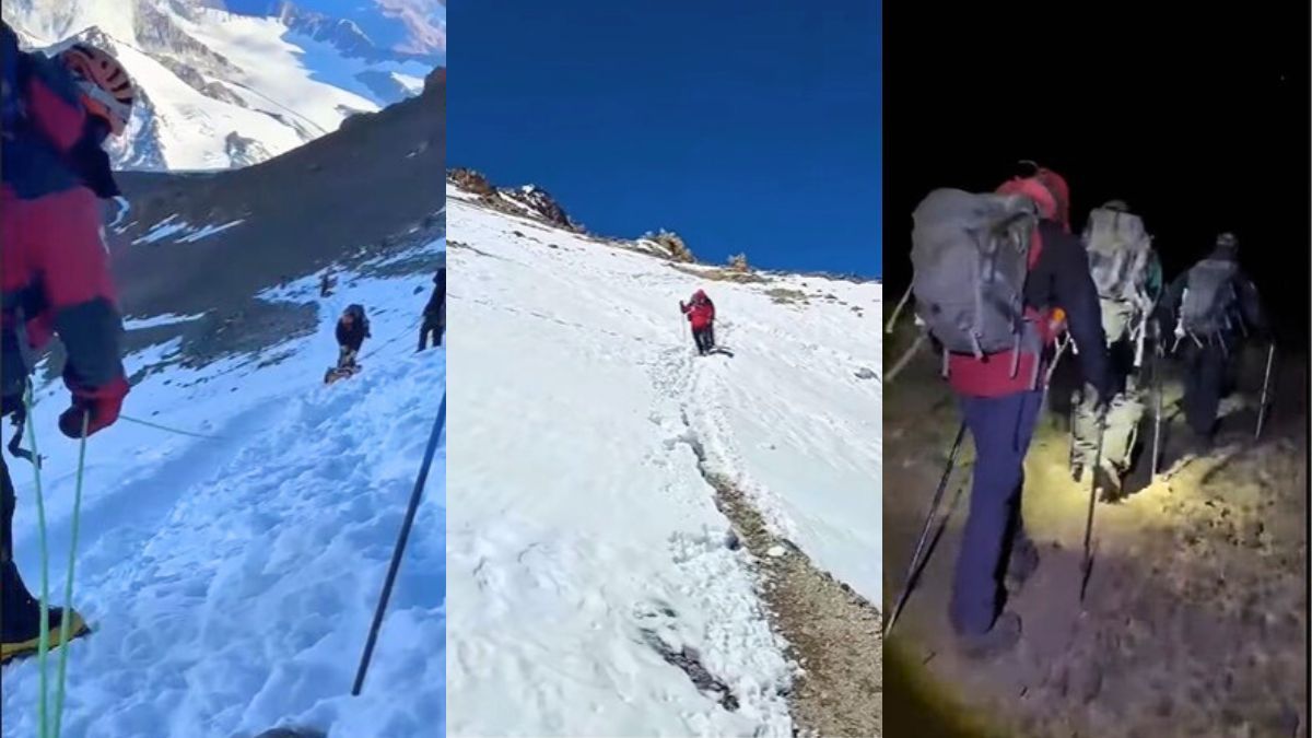 As&iacute; trabajaron los rescatistas para salvarle la vida al andinista brasile&ntilde;o.