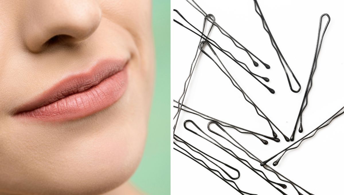 Unos simples golpecitos en los labios con una hebilla para el pelo servirán para engrosarlos. Unos simples golpecitos en los labios con una hebilla para el pelo servirán para engrosarlos.