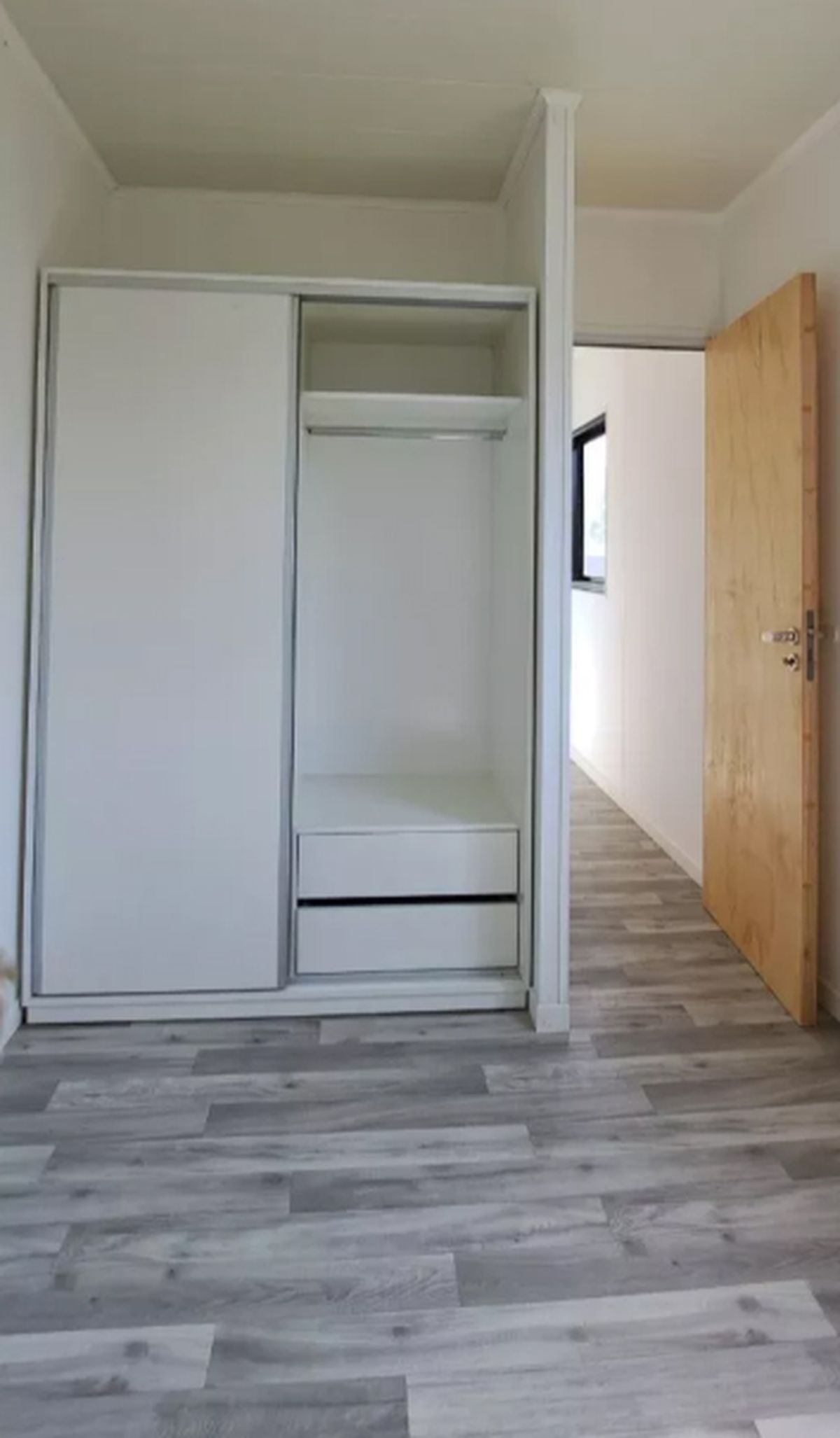 El dormitorio de la casa container. El dormitorio de la casa container.