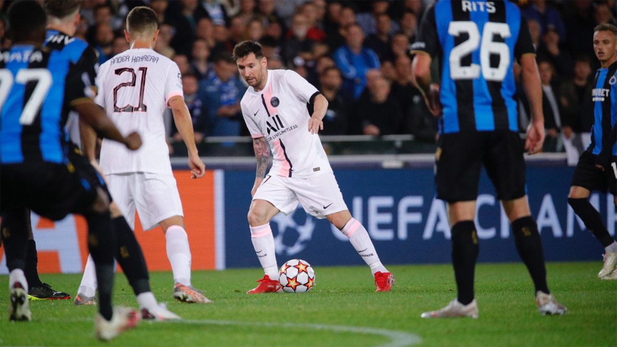 Con Messi, Neymar y Mbappé, el PSG igualó 1-1 con el Brujas