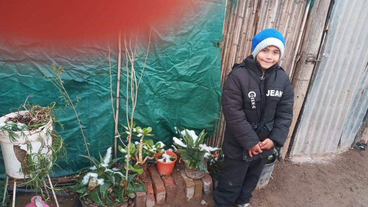 Dylan tiene 8 años y vio la nieve por primera vez. Dylan tiene 8 años y vio la nieve por primera vez.