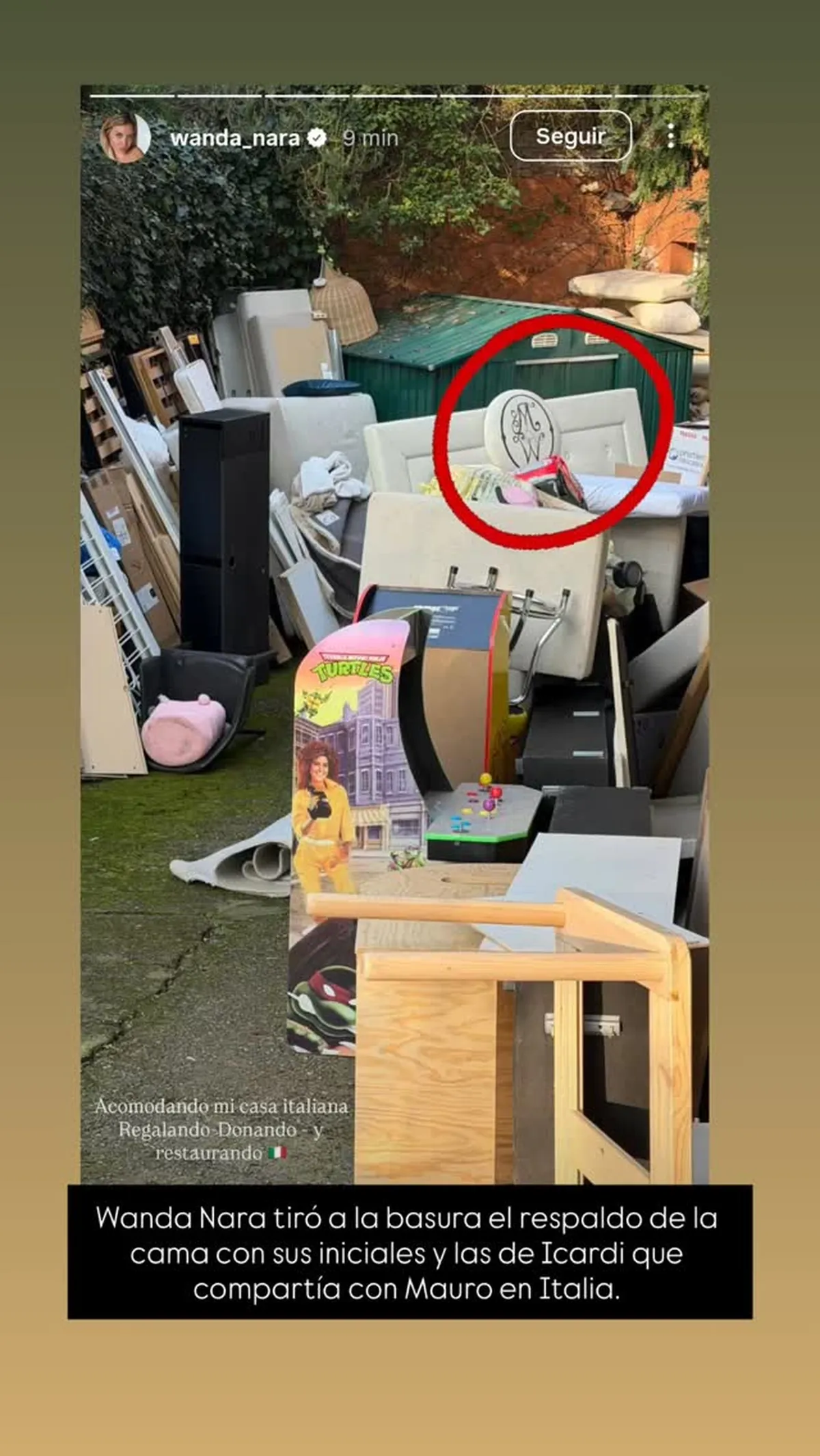 Wanda Nara tir&oacute; los muebles de Mauro Icardi.