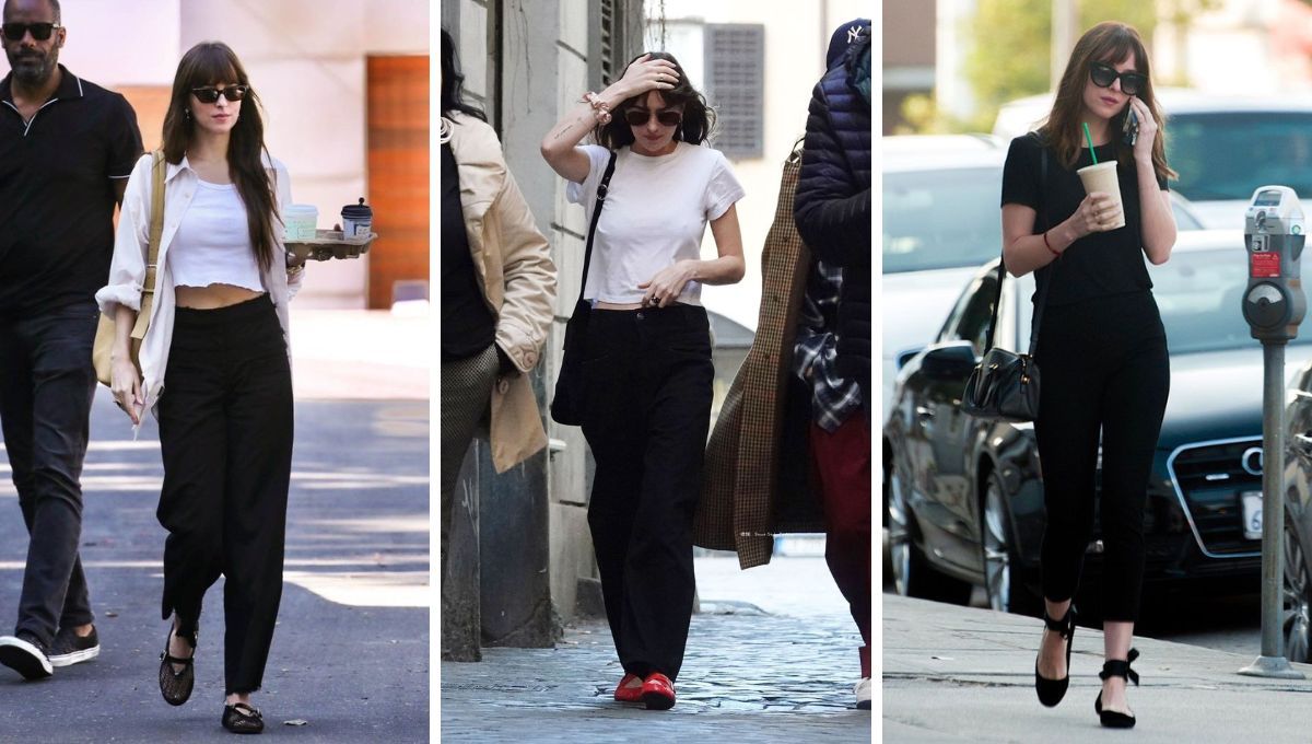 Dakota Johnson luciendo ballerinas. Dakota Johnson luciendo ballerinas. 
