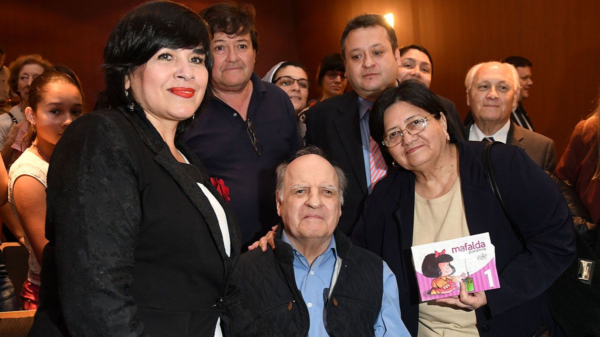 El 08/11/2017 Joaquín Lavado presentaba dos tomos de Mafalda en lengua guaraní, lo que la convirtió en la primera traducción en un idioma originario.