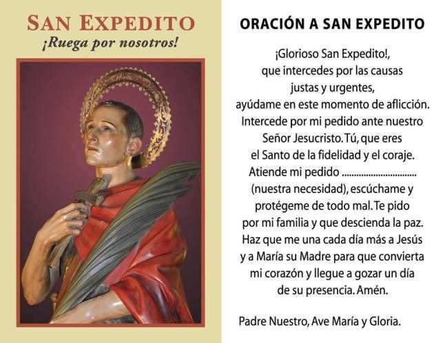 Como todos los 19 de abril hoy se celebra San Expedito.