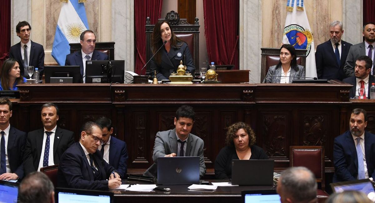 Victoria Villarruel destrabó el empate 36 a 36 del tratamiento en general. Victoria Villarruel destrabó el empate 36 a 36 del tratamiento en general.