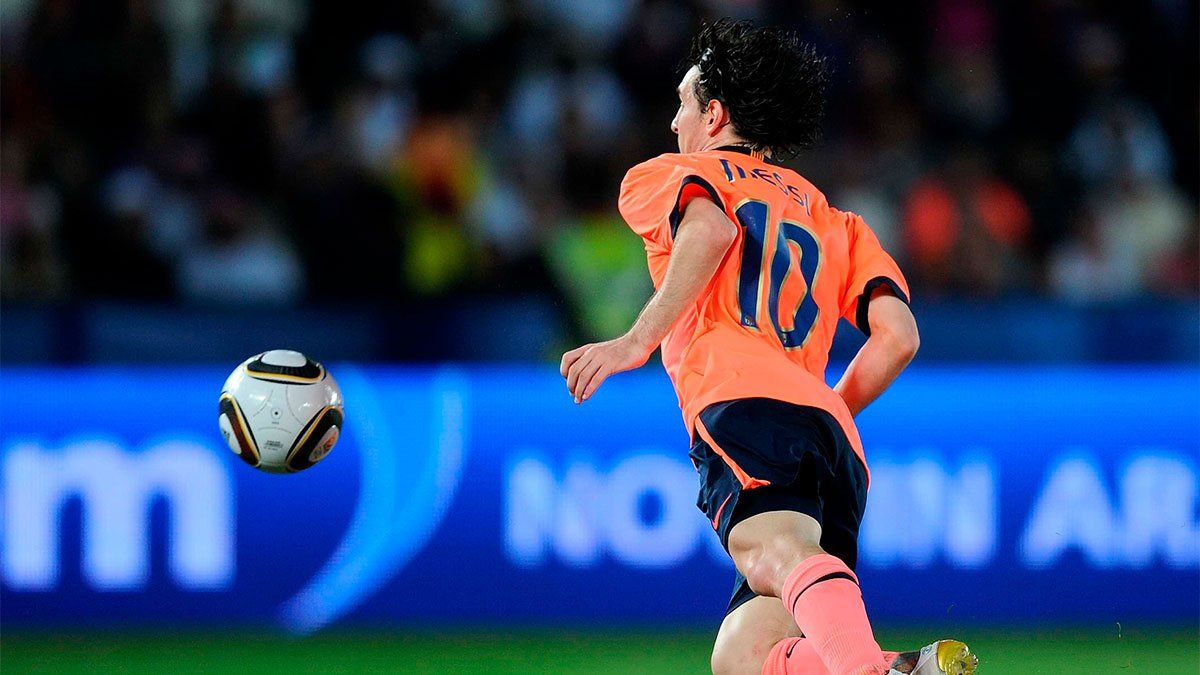 Barcelona recuerda el gol de Messi a Estudiantes en la final del Mundial de Clubes 2009.