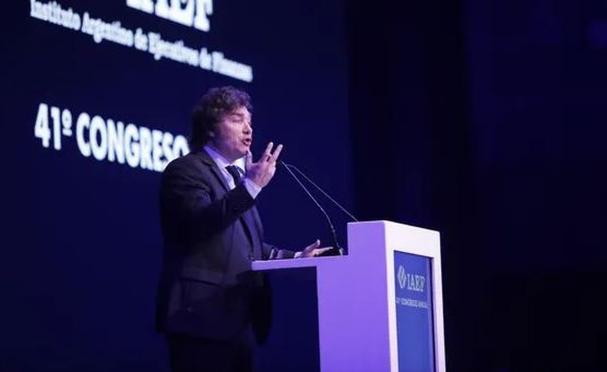 Milei habló esta semana en la cena del Instituto Argentino de Ejecutivos de Finanzas. Milei habló esta semana en la cena del Instituto Argentino de Ejecutivos de Finanzas.