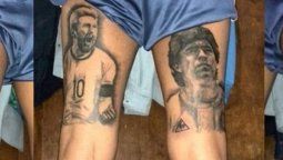 No quiso prenderse en la discusión y se tatuó a Messi y Maradona